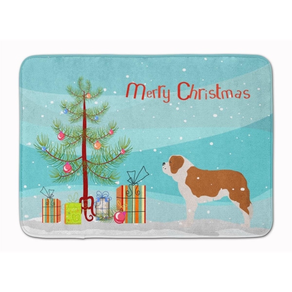Micasa Saint Bernard Merry Christmas Tree Machine Washable Memory Foam Mat MI712806 - main